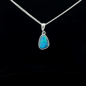 Sterling Silver Freeform Triplet Opal Pendant 101307