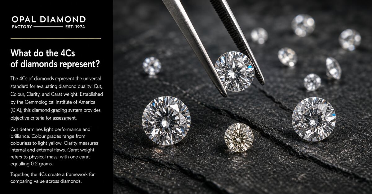 What do the 4Cs of diamonds represent?