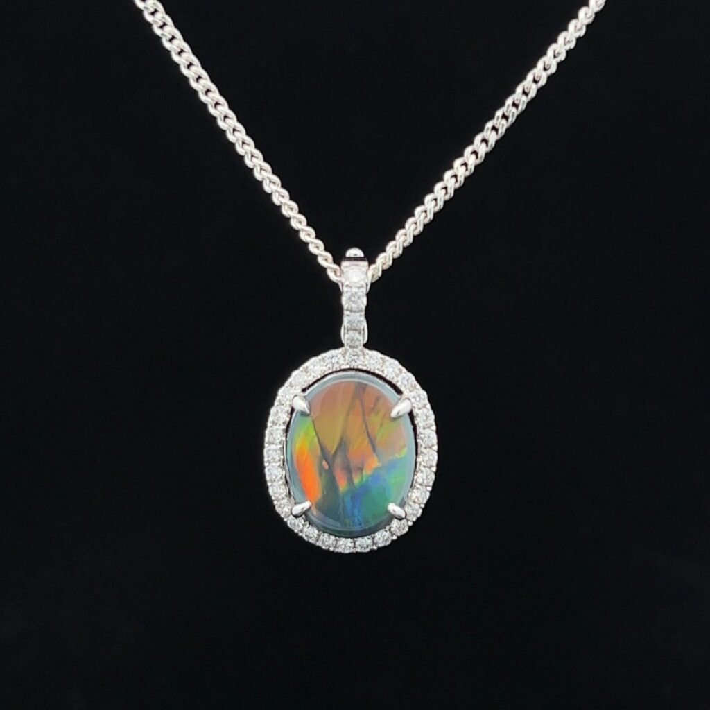 black opal pendant