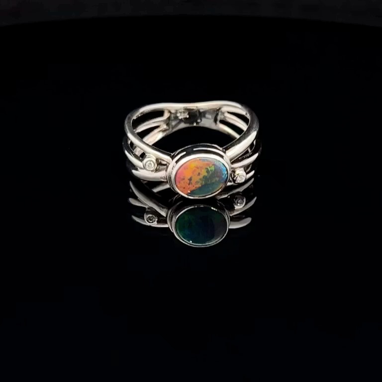 black opal ring