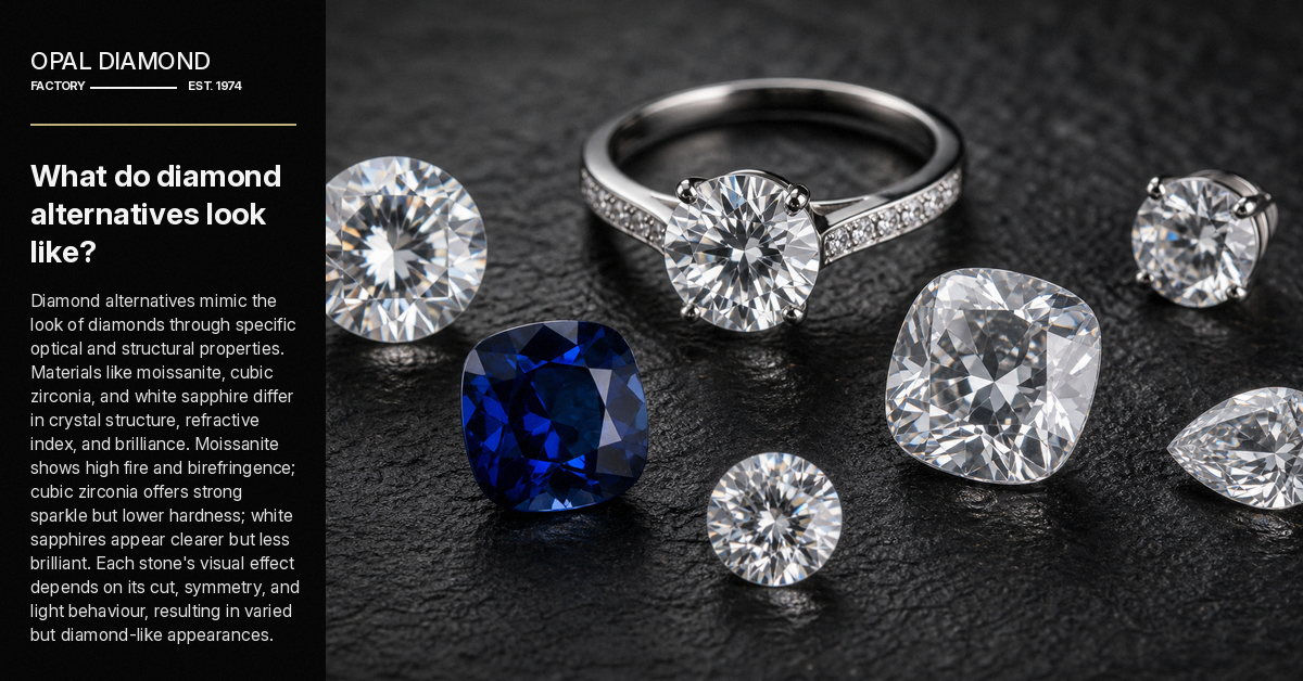 What do diamond alternatives look like?