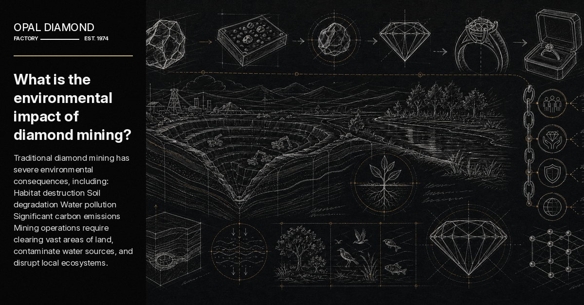 What is the environmental impact of diamond mining?